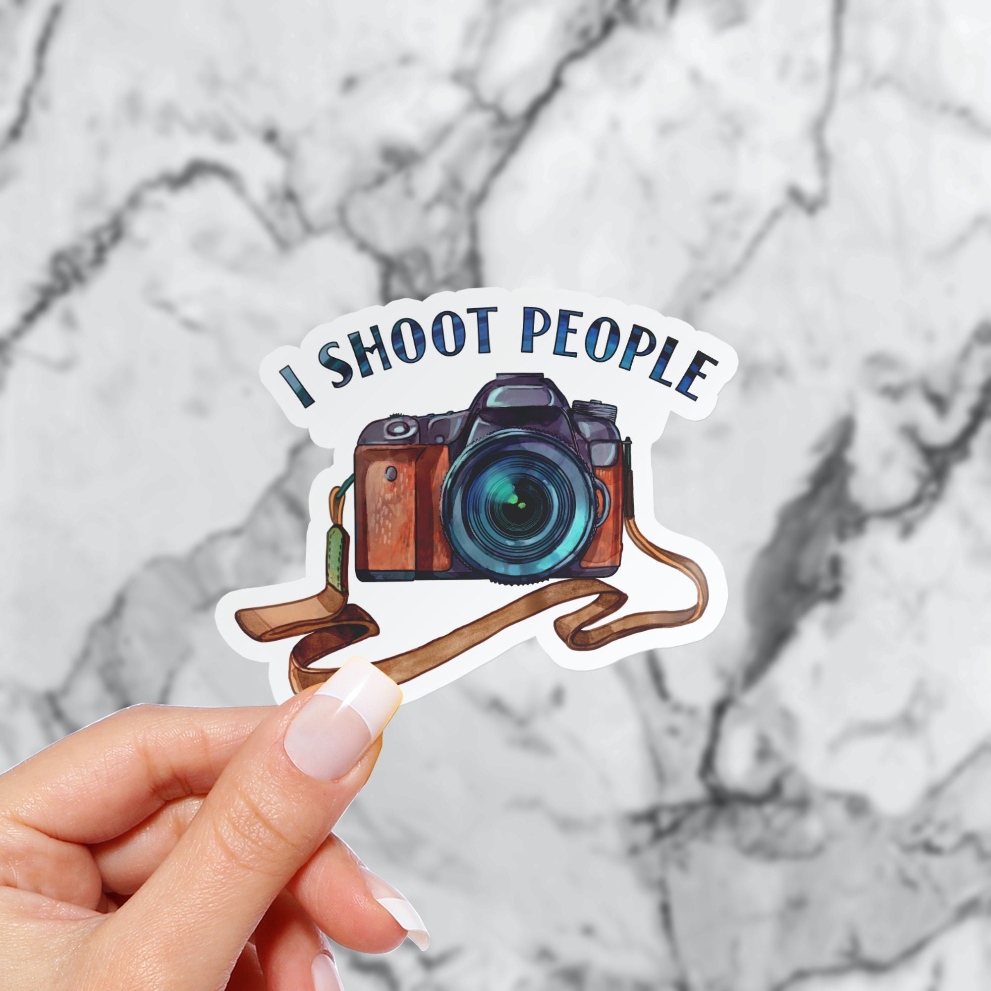 I shoot People Vinyl Sticker, Vintage Camera Sticker, Camera Themed D…