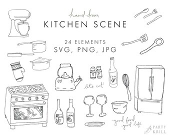 Kitchen Scene Etsy