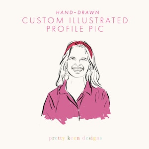 Custom Portrait | Caricature Illustration | Cartoon headshot Black & White | Social Media logo