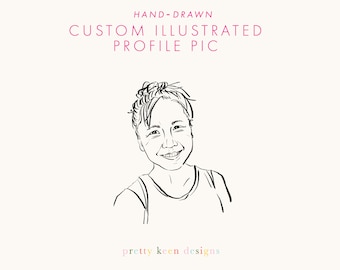 Custom Portrait | Caricature Illustration | Cartoon headshot Black & White | Social Media logo