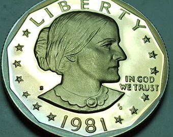 SUSAN B ANTHONY Bright Uncirculated 1981 D