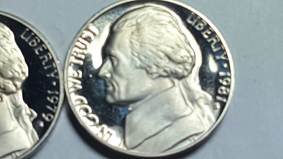 1981-S Jefferson Nickels Type 2 Clear /'S/' Mirror-like Deep Cameo