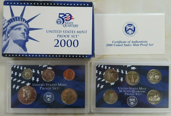 1999 Proof and Uncirculated Annual US Mint Sets PDS 27 Coins 1st State Quarters