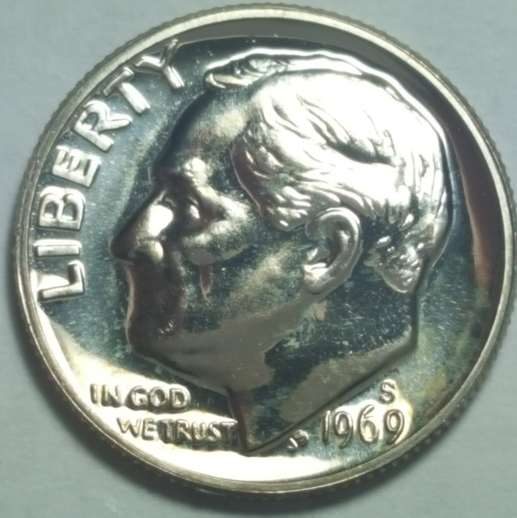 1979 S Clad Gem Proof Roosevelt Dime-Deep cameo