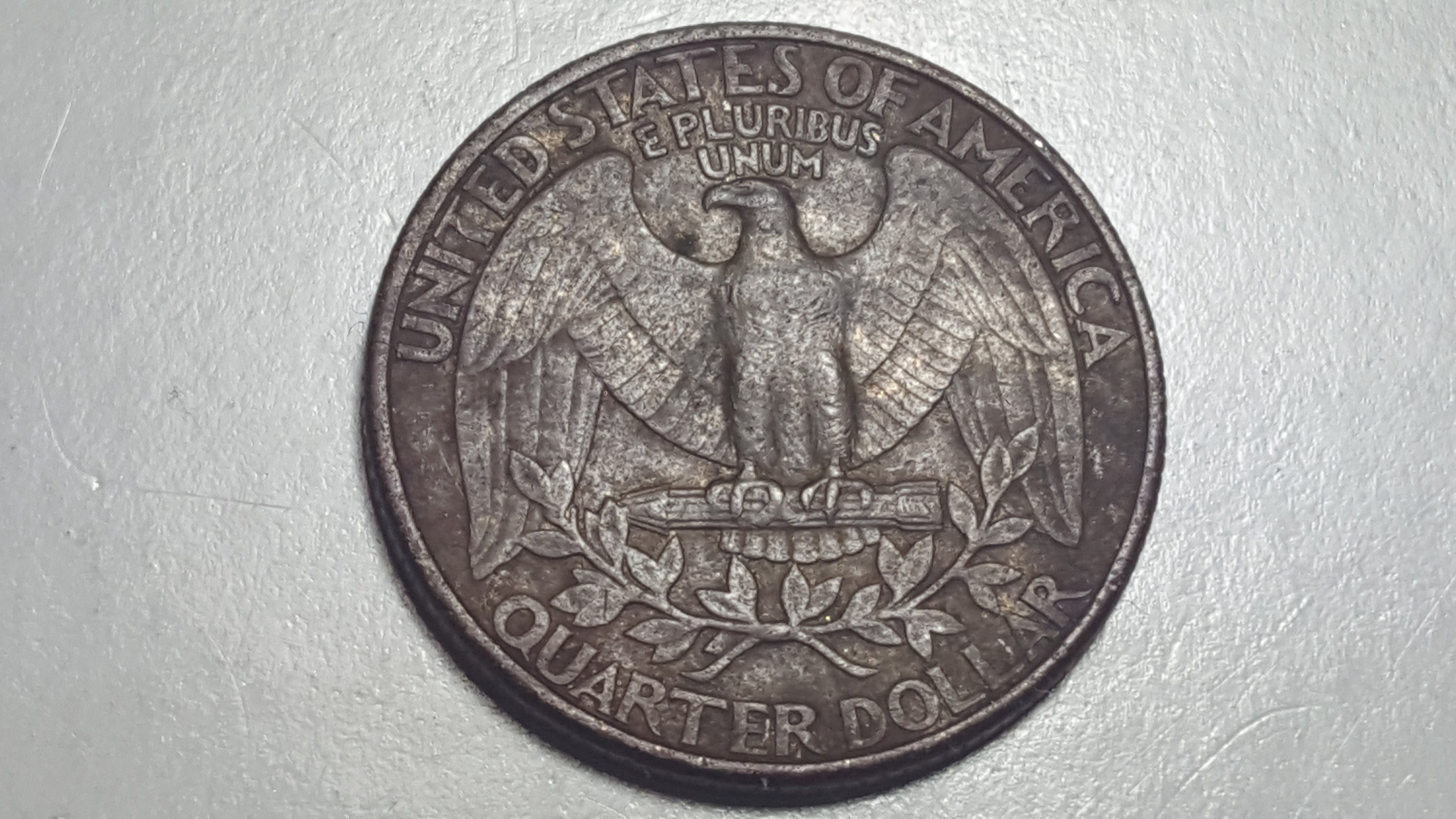 1986 P Washington Quarters Solid Missing Clad Layer Obverse and