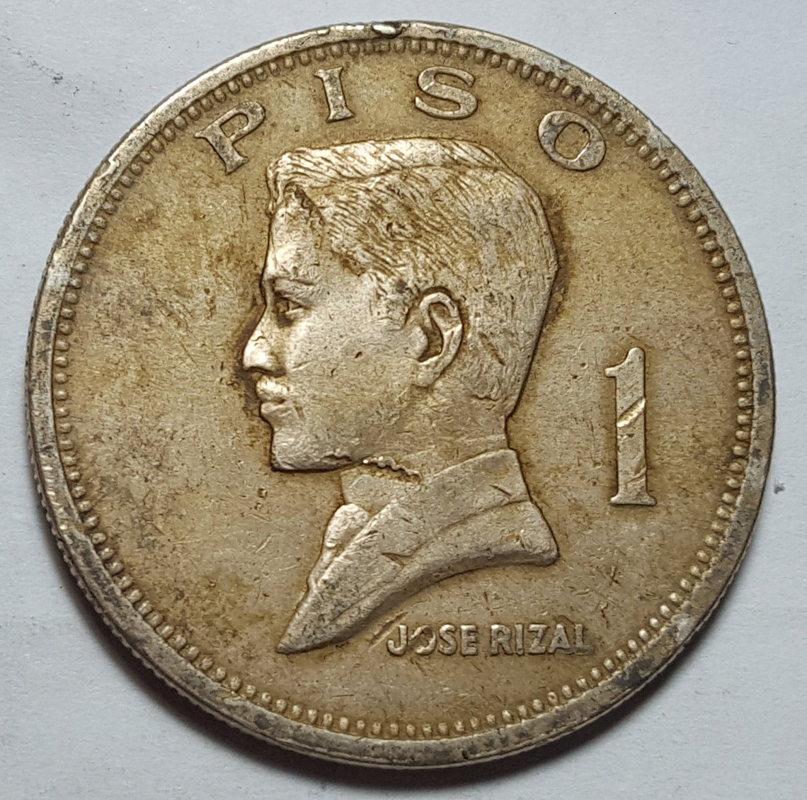 Vintage 1972 Philippines 1 Piso Jose Rizal Bisecting Rim to Etsy