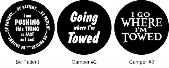 Humorous Camper Spare Tire Cover - Custom Fit, UV Resistant