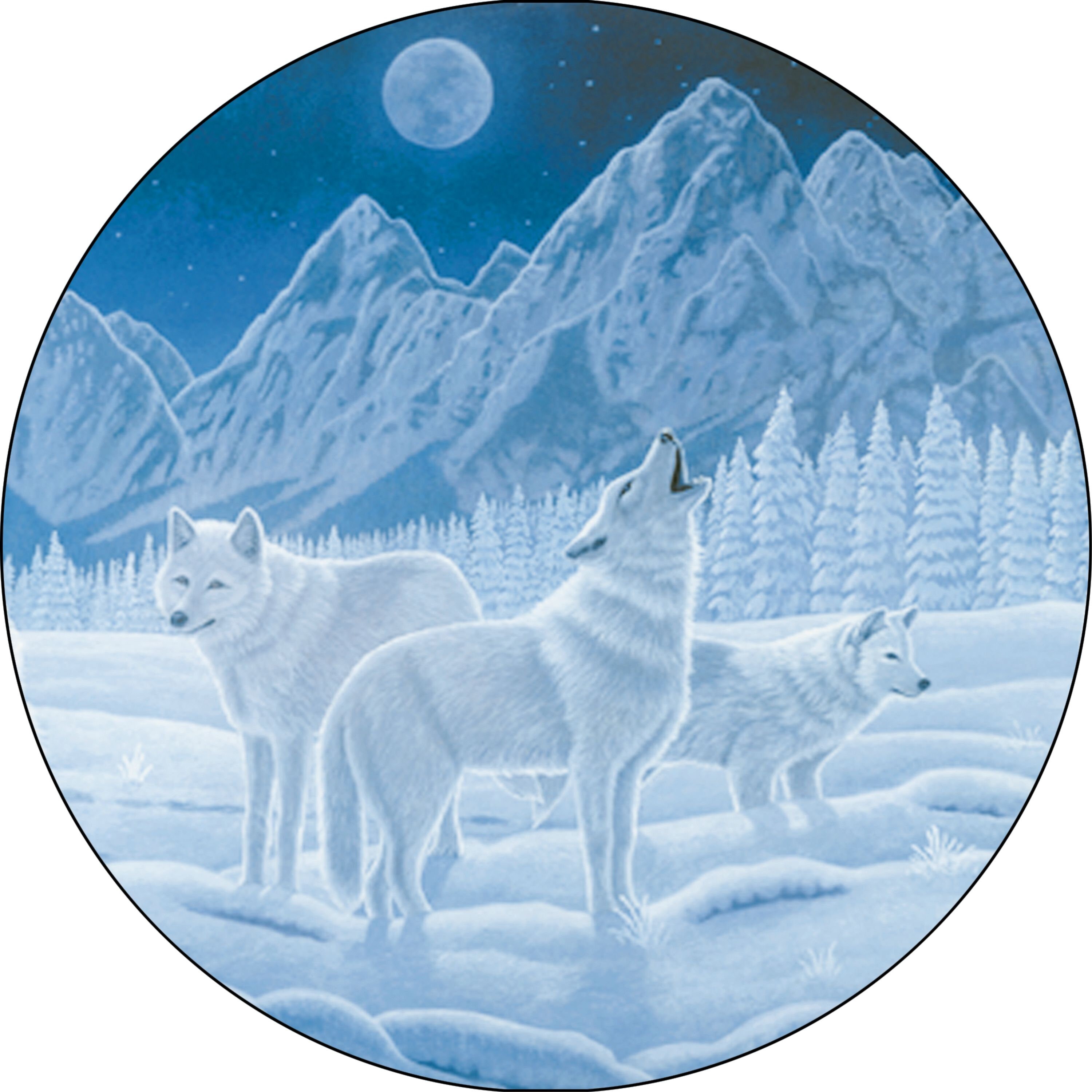 Wolf Spare Tire Cover Designs ALL Sizes Available in Menu