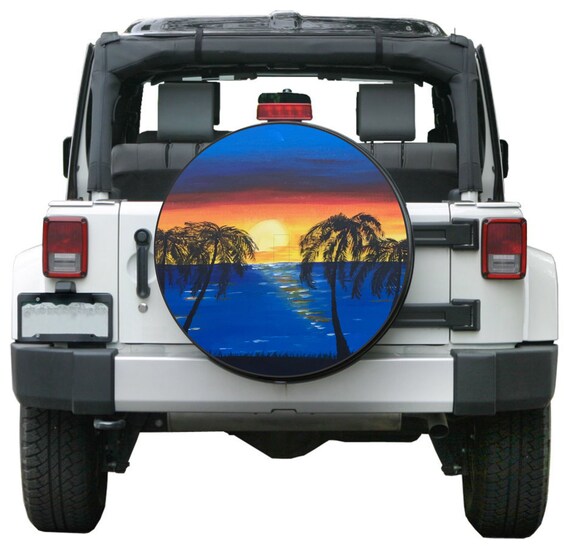 Sunset Spare Tire Cover Beach Wheel Cover Wheel Cover Any Tire on