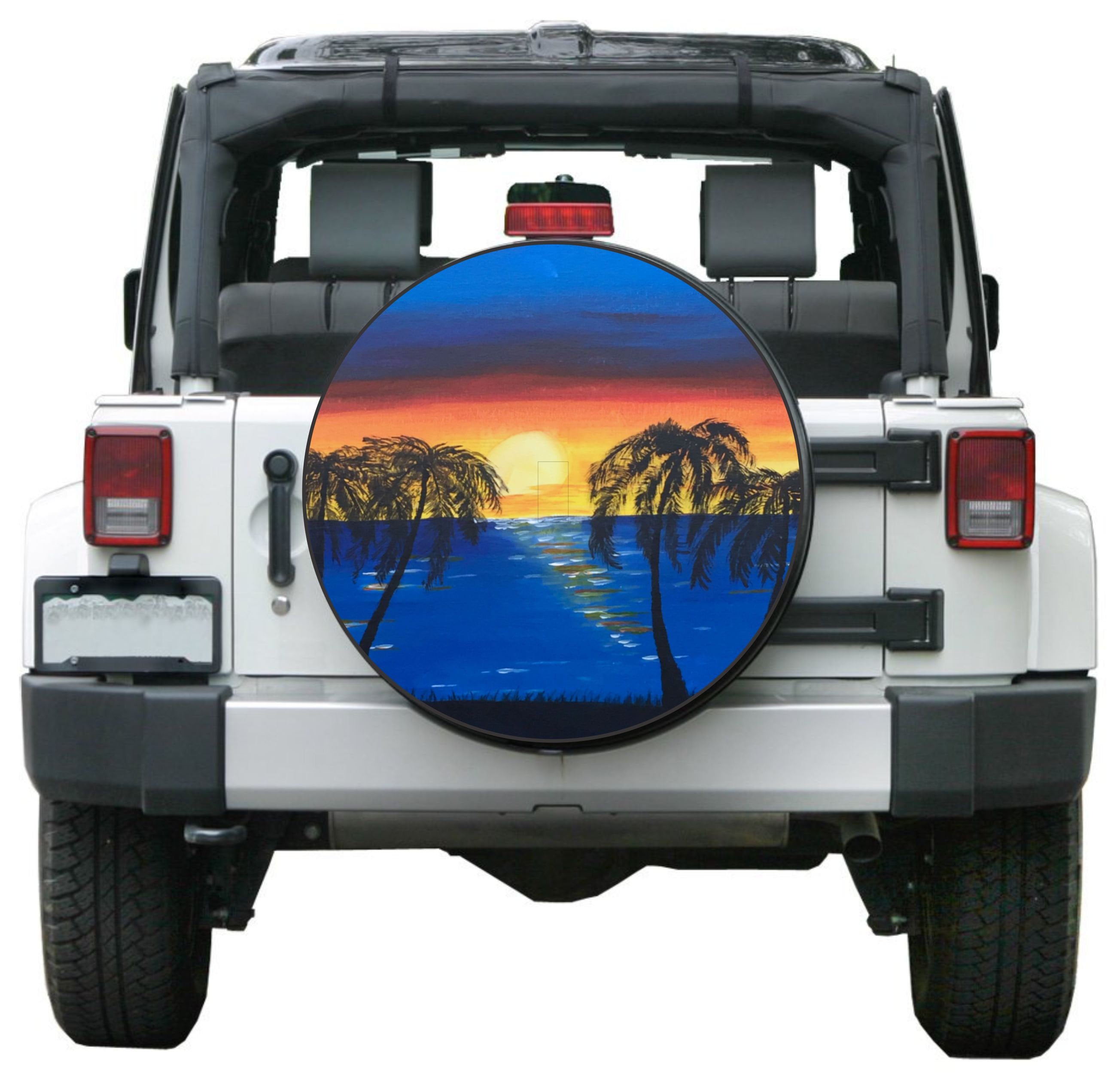Palm Tree Camper RV ANY Vehicle,Trailer Beach life Spare Tire Cover ANY Size