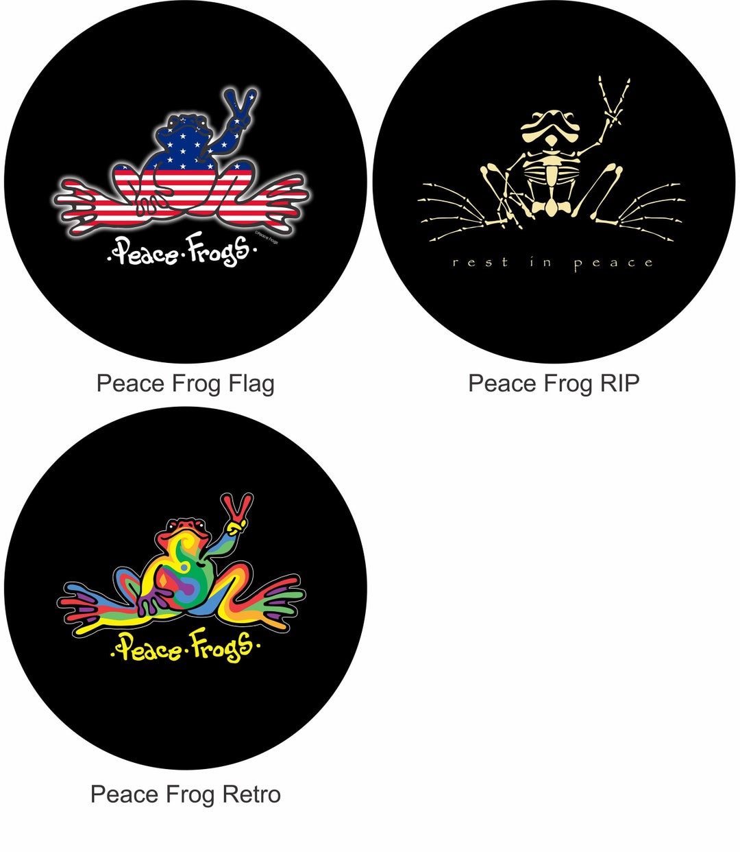 Peace Frog Tie Dye US Flag Skeleton Spare Tire Cover ALL Etsy