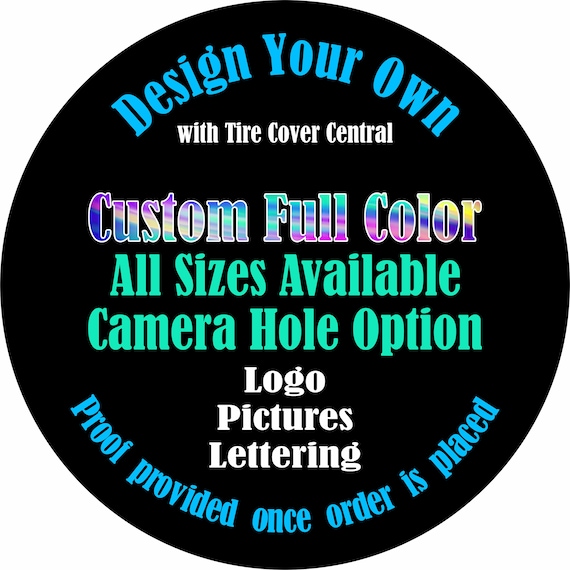 Custom Full Color Spare Tire Cover: Personalized with Logo & Photo