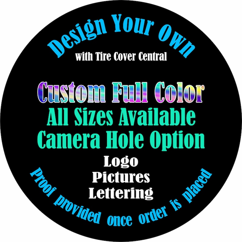 Custom spare tire cover