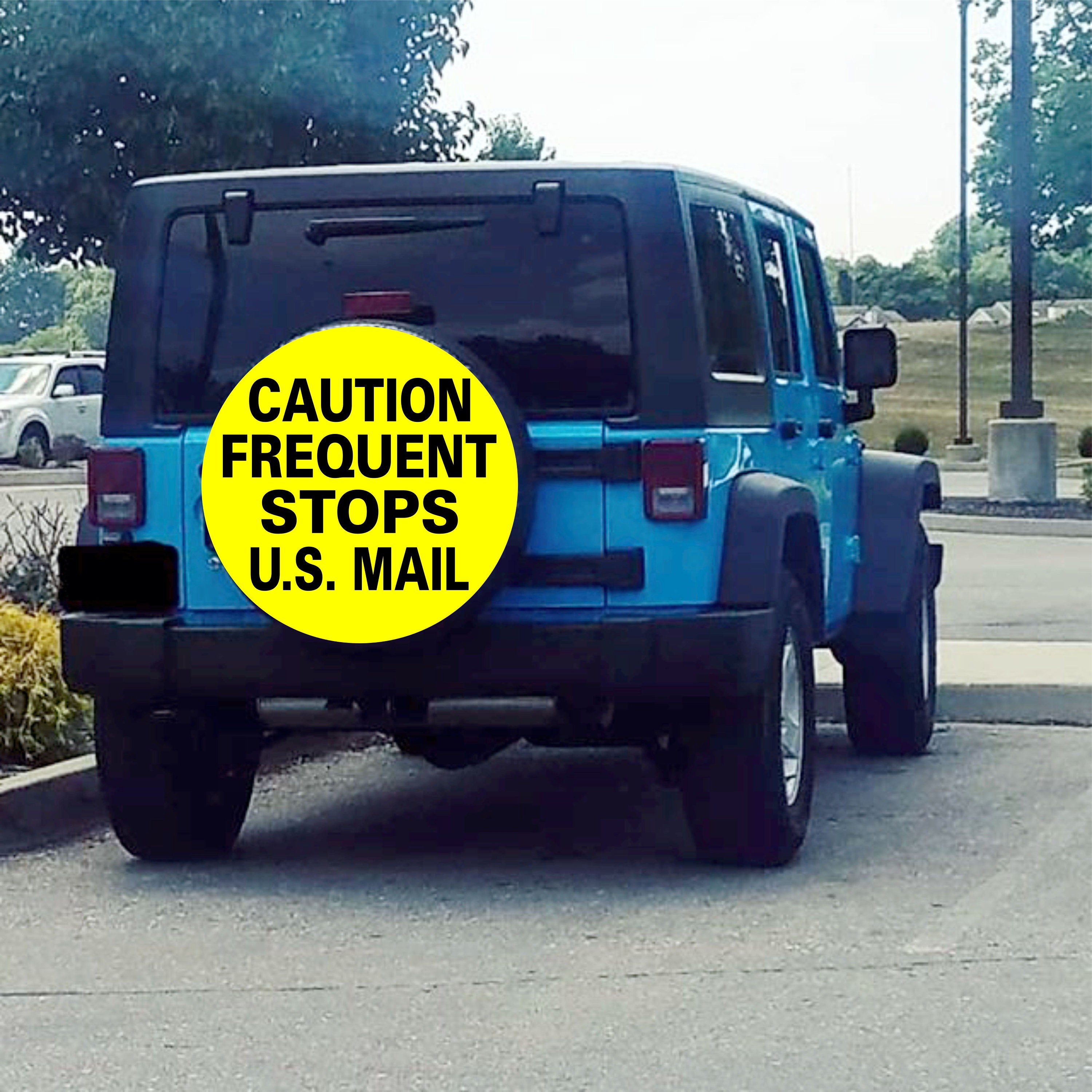 U S Mail Caution Yellow Spare Tire