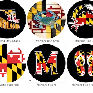 Maryland Flag Crab Flip Flop Spare Tire Cover  ~ ALL Sizes available in menu~ Camera opening option in Menu ~ Heavy Duty Tire Protector
