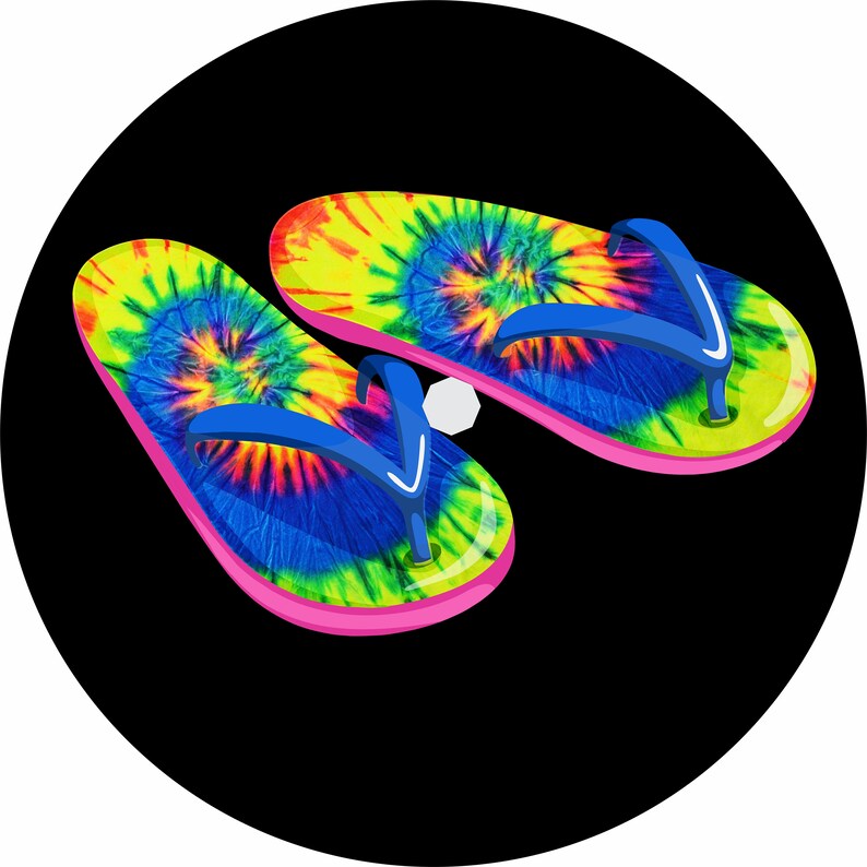 Flip Flop Tie Dye Spare Tire Cover fit to exact tire size Jeep Etsy