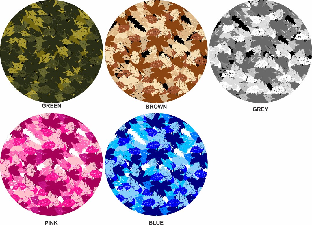 Camo Leaves Spare Tire Cover Heavy Duty Wheel Cover in All Sizes up to