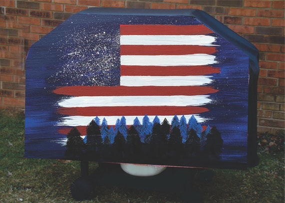 United States Flag and Forest BBQ Grill Cover Custom Fit for | Etsy