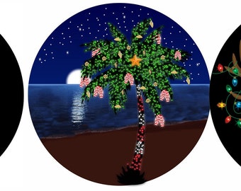 Christmas Wreath Spare Tire Cover, Reindeer Lights, Custom Size