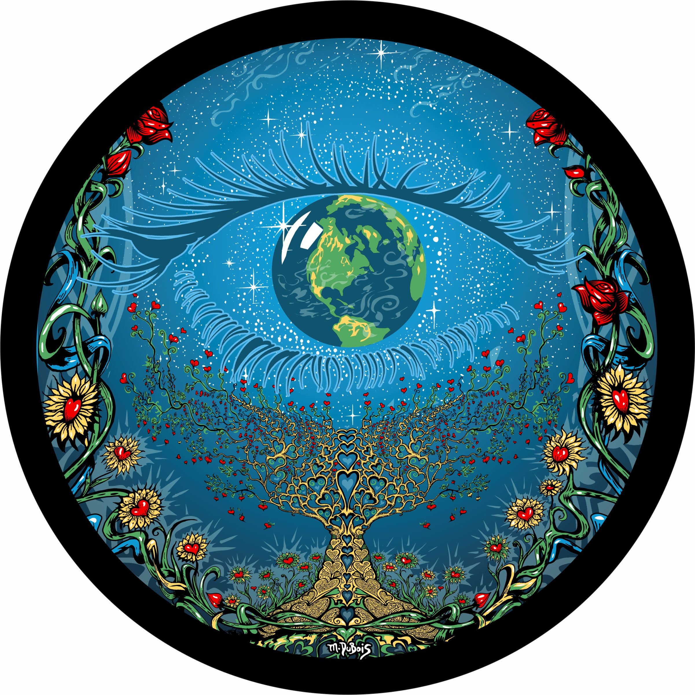 Mother Earth Eye Rose & Flower Spare Tire Cover ALL Sizes Etsy