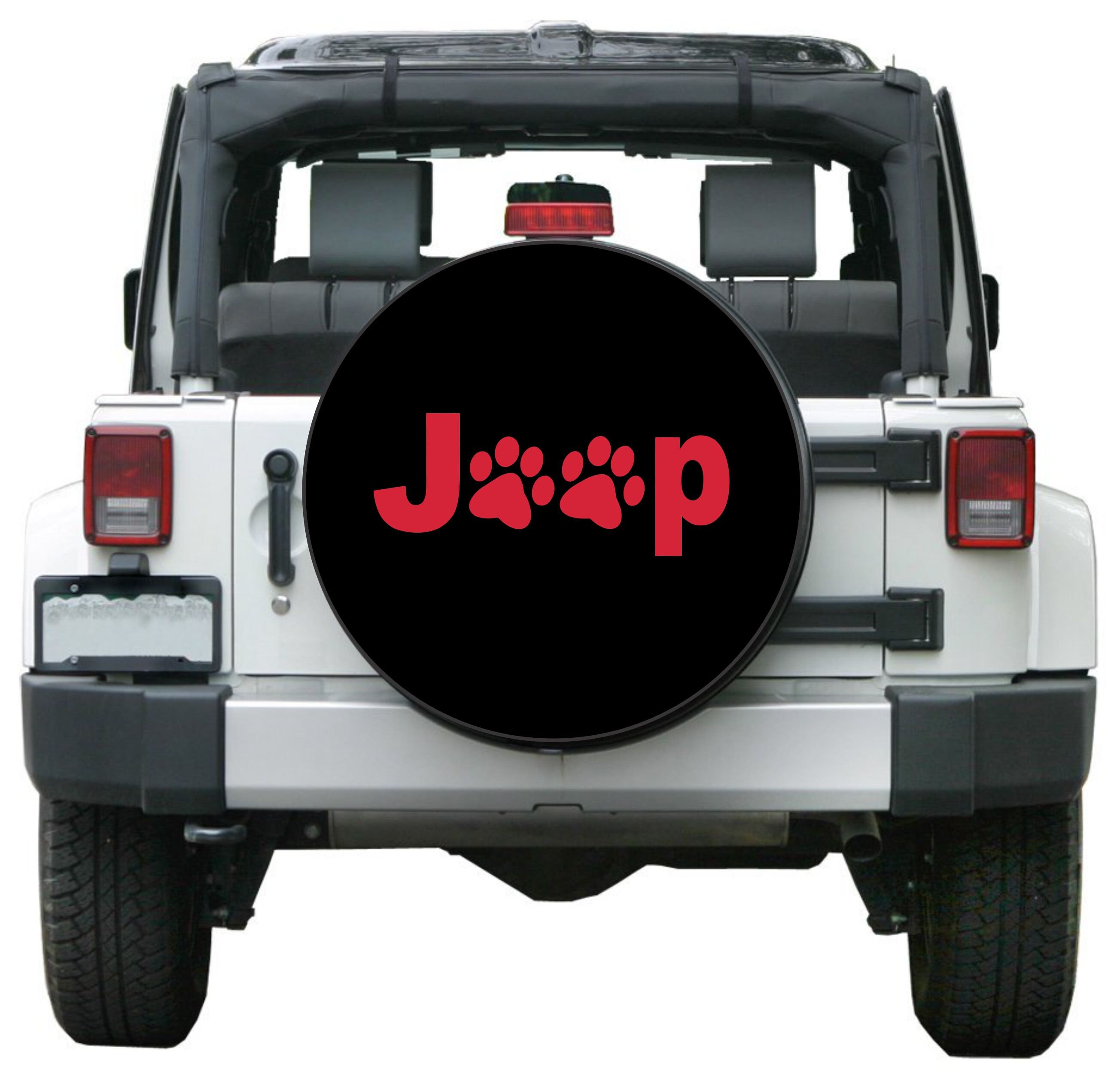 Jeep Paws Red Spare Tire Cover Custom Made for your Exact Tire Etsy