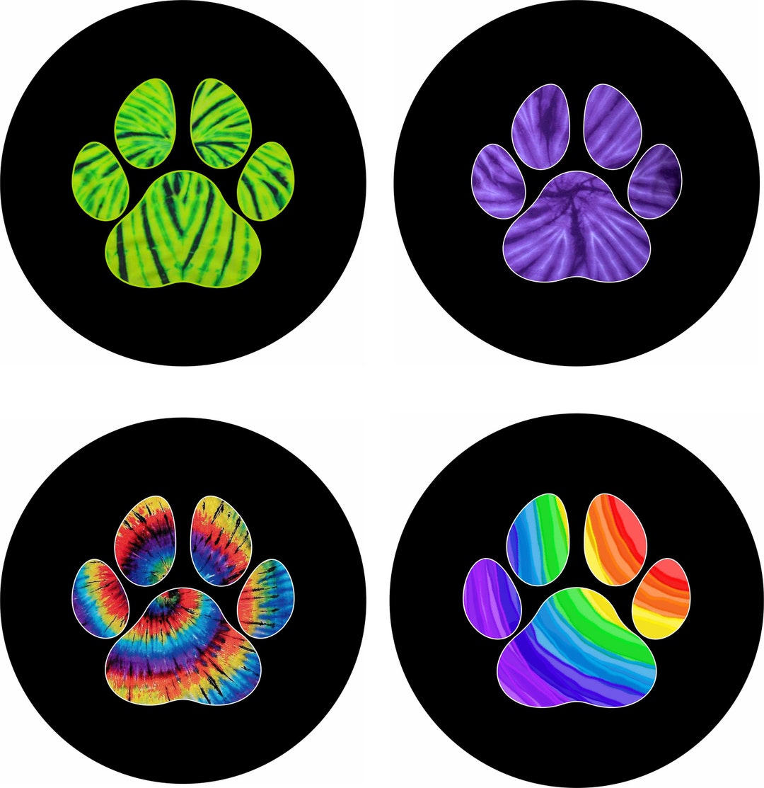 Tire Cover Central Paws Love Green Tie Dye Spare tire Cover (Custom Made to Your tire Size-See menu) 255 70r18 Center Camera Hole - 2