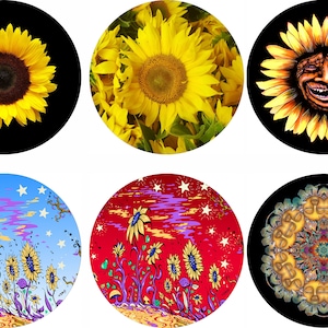 Sunflower Flower Spare Tire Cover  ~ ALL Sizes available in menu~ Camera opening option in Menu ~ Heavy Duty Tire Protector