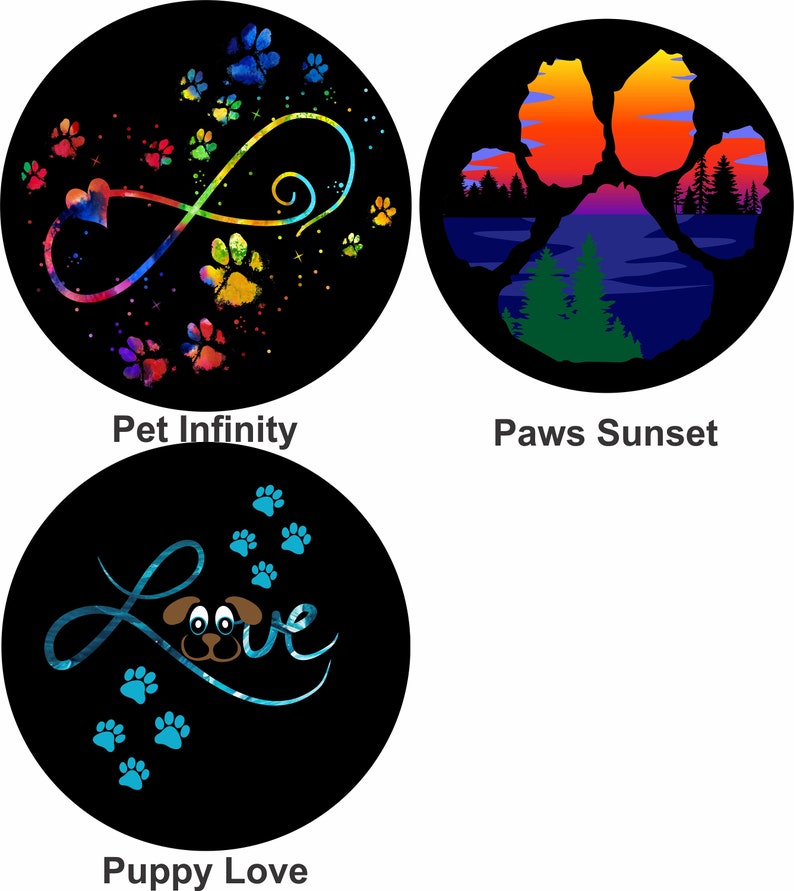 Pet lovers spare tire cover for any size spare wheel