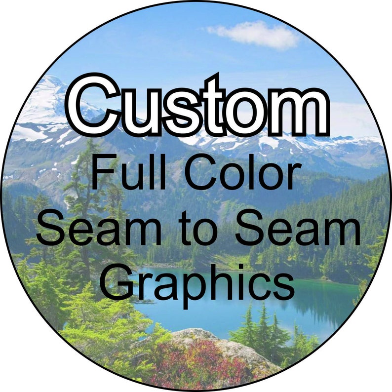 Custom personalized spare tire cover with your logo, picture, design