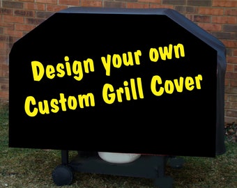 Custom Personalized BBQ Grill Cover Custom Made to fit your Grill Measurements Free Shipping