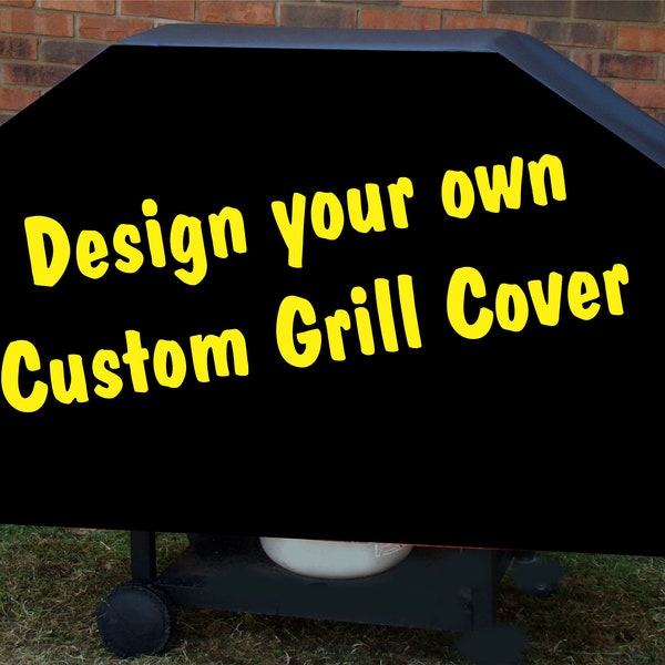 Custom Personalized BBQ Grill Cover Custom Made to fit your Grill Measurements Free Shipping