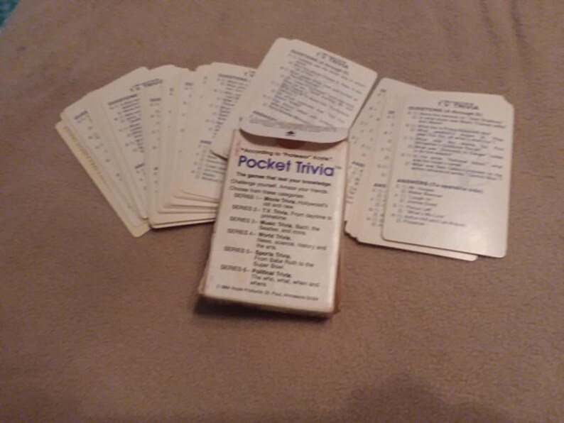 Vintage Potpourri Trivia Game 1984 by Hoyle Etsy