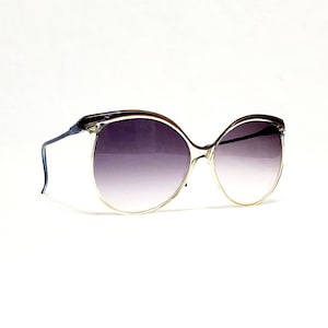 Vintage 70&#39;s-80&#39;s Blue Sunglasses Made In France Gradient Tinted Lenses