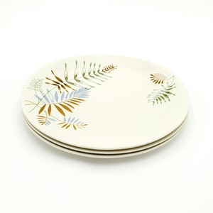 Rare Set Of 3 Vintage 50&#39;s Eva Zeisel Raintree Design Dinner Plates By Hall Hallcraft