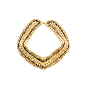 Vintage 50&#39;s Beaded Collar Necklace Mid-Century Fashion