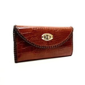 Vintage 70&#39;s-80&#39;s Reptile Skin Leather Wallet