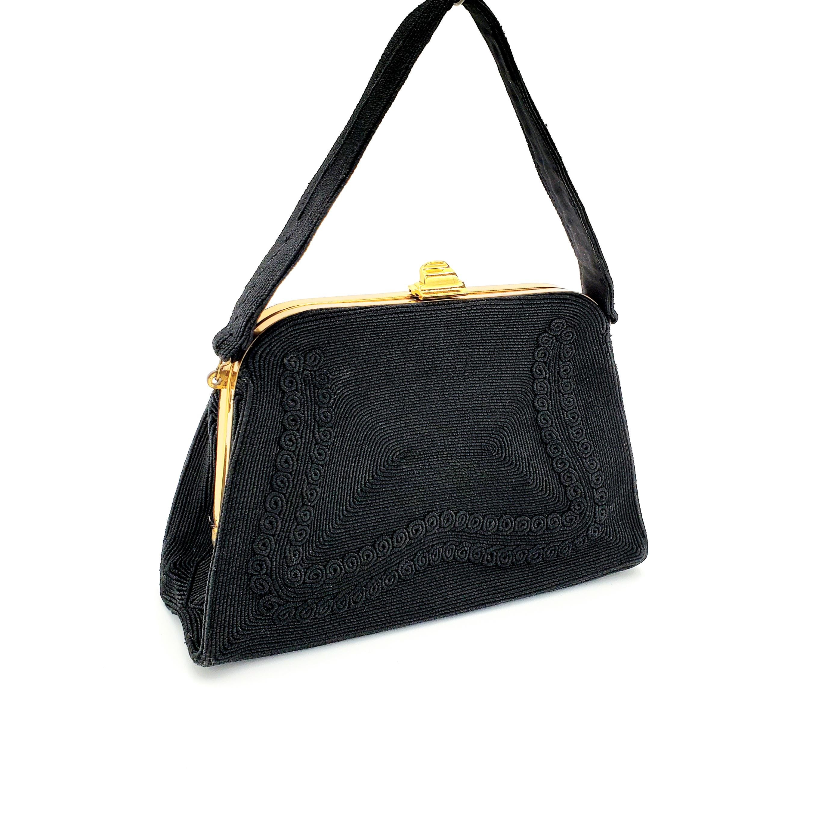 1950s Hand Bag Black - Etsy 1950s Hand Bag Black - Etsy