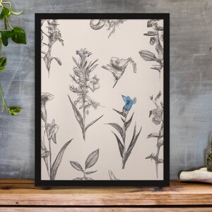 Botanical Sketch, Vintage Farmhouse Print Printable Wall Art