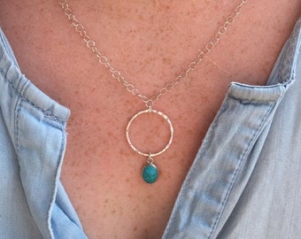 Turquoise Teardrop Necklace