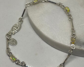 Ethiopian Opal and Silver Bracelet