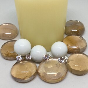 White Sapphire Stud Earrings