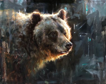 Backlit Grizzly