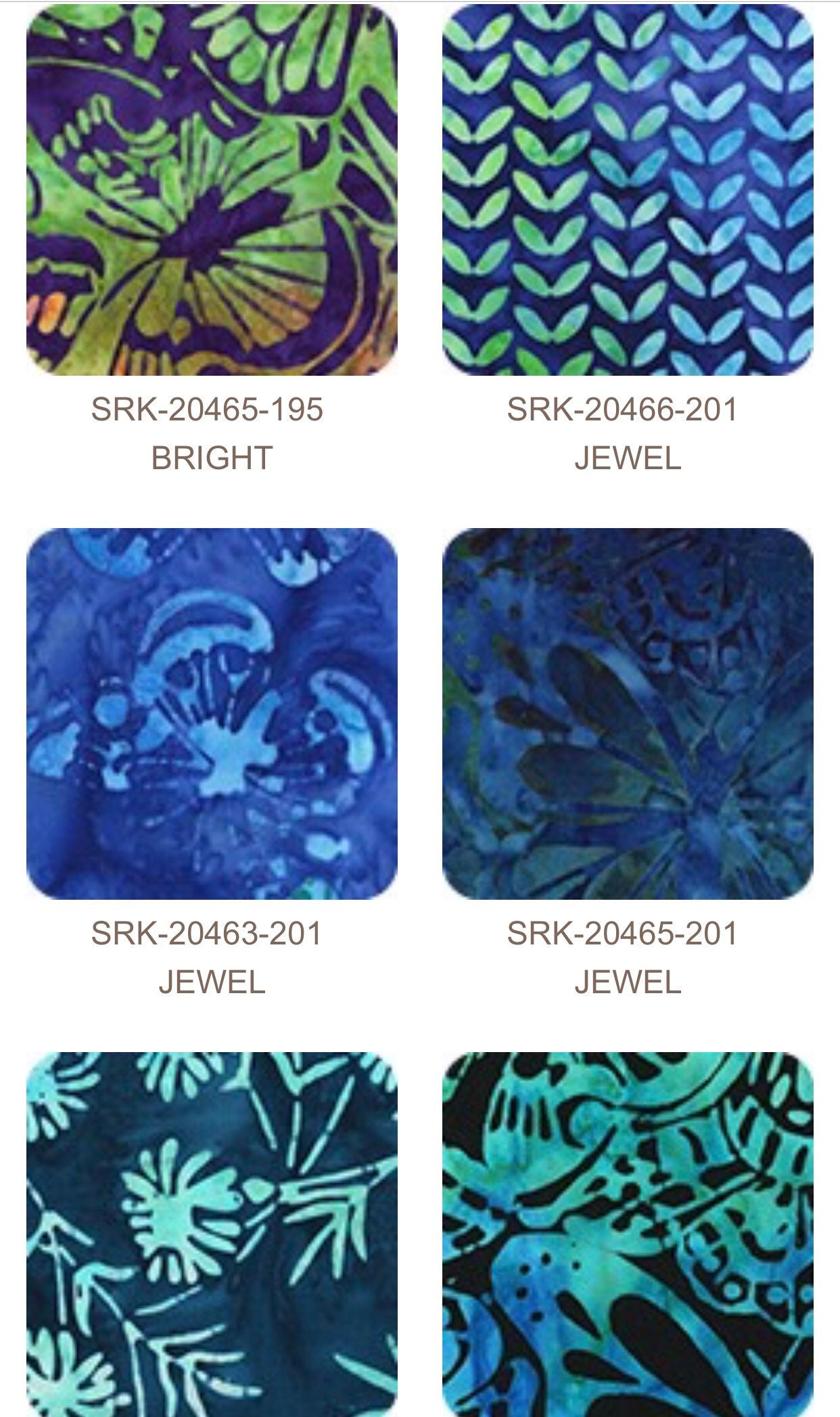 Robert Kaufman Fabrics - Watercolor Blossoms by Artisan Batik -  SRK-20463-201 - JEWEL