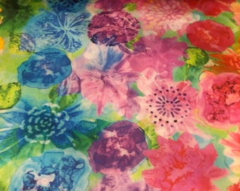 Garden Gloss Sateen Rainbow Robert Kaufman Fabrics
