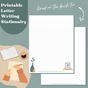 JW Letter Writing Stationary Printables Lined Paper JW.Org | Multiple Skin Tone Options