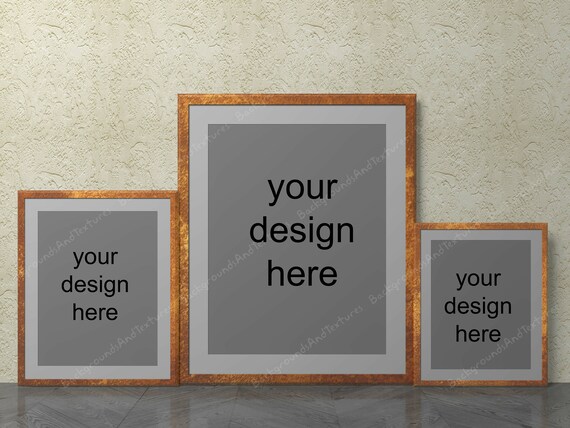 Download Free Set 6 Photos 3 Vertical Digital Gold Frames Mockup Psd 58766 Best Download Psd Mockup Tempalte Yellowimages Mockups