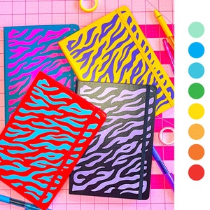 CUSTOM tiger print colorful journal as journal, book club gift, drawing, affirmations, goal setting, lined, dot grid, blank