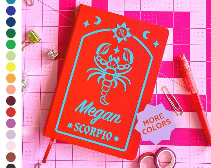 Personalized Scorpio zodiac journal: colorful astrology notebook | lined, dot grid, or blank paper