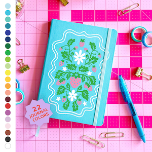 Custom strawberry fields journal: stationery lover, cottagecore | lined, dot grid, or blank paper