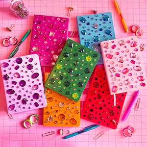 Bling rhinestone colorful journal: bejeweled gemstone diary | lined, dot grid, or blank paper